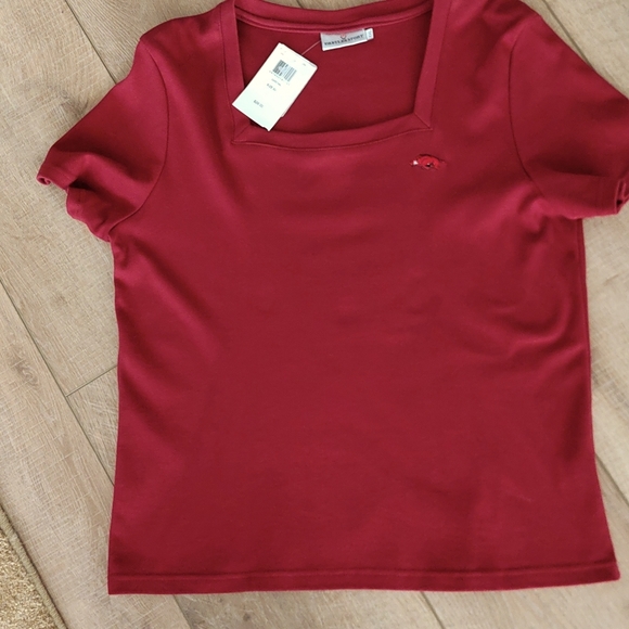 NWT Women's Size XXL Razorback Square Neck Short Sleeve Top - Picture 1 of 9
